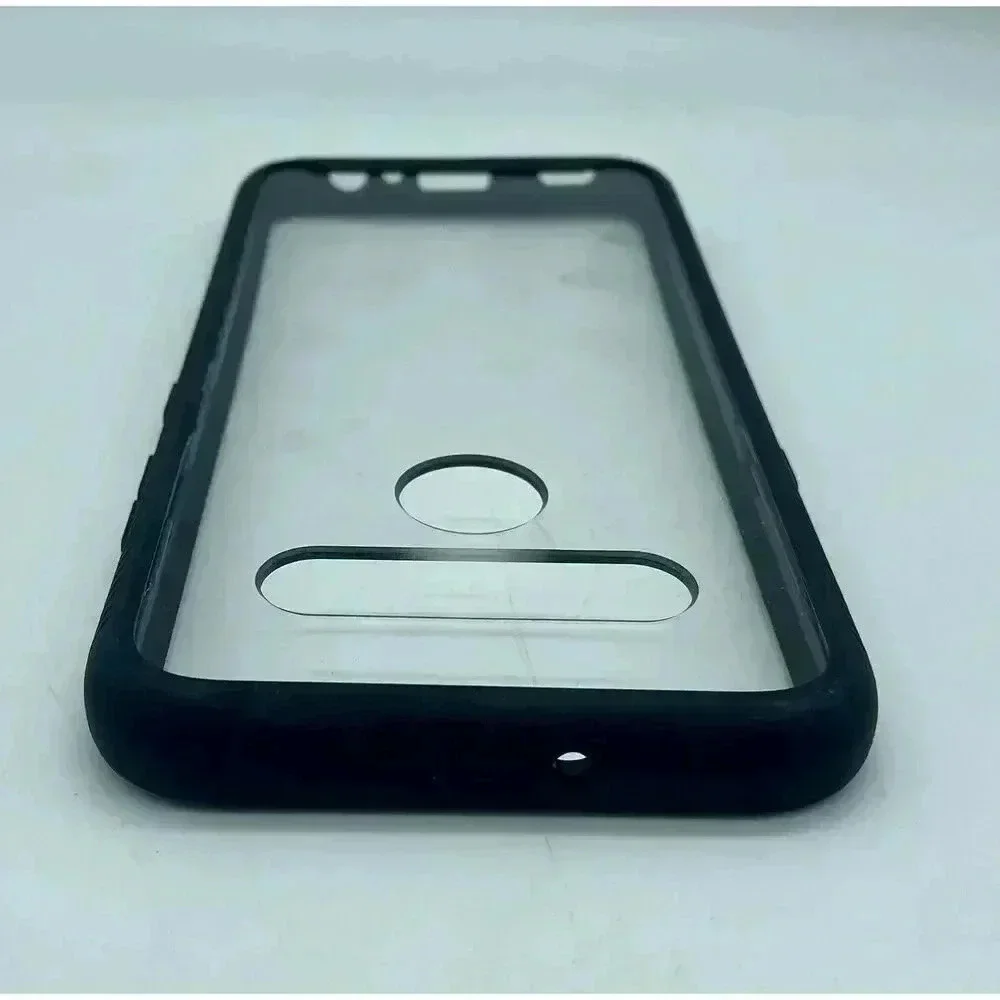 LeYi Fullbody Hybrid Bumper Case for LG‎ K41S Shockproof Rugged Black & Clear